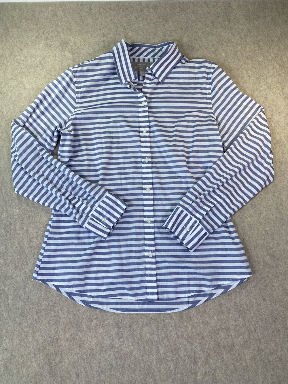 Banana Republic Blue and White Striped Shirt